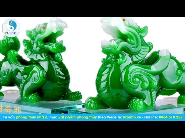 Tỳ Hưu Bằng Đá Thạch Anh Xanh Dành Cho Người Mệnh Mộc Và  Mệnh Hỏa