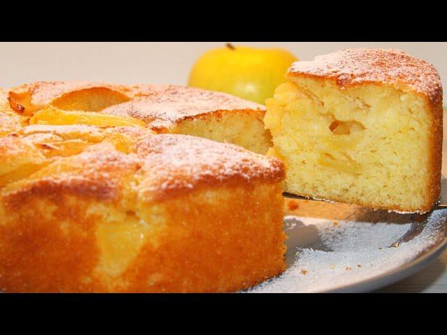 Delicious & Quick Fluffy Apple Cake / Easy Recipe