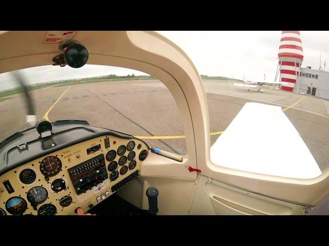 Flying lesson 30: Departure VFR RADIO PROCEDURES Lelystad Airport (EHLE) | Tecnam Sierra P2002-JF