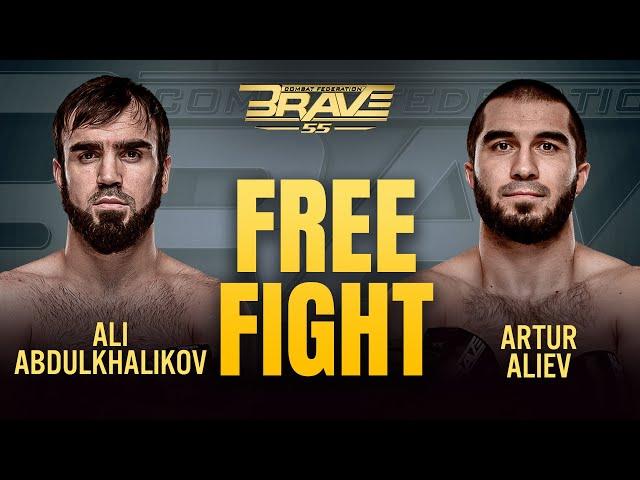 Ali Abdulkhalikov vs Artur Aliev| Full Fight | BRAVE CF 55