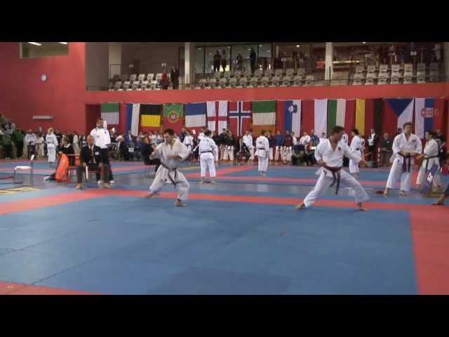 JKA European Championship 2012 Kata Men 2nd round Drobecek Jan (CZH) vs Baran Pawel (POL)