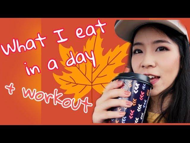 What I Eat in A Day + Workout as a Busy phd Student| Healthy Diet in Cozy Fall |Phd Student Vlog