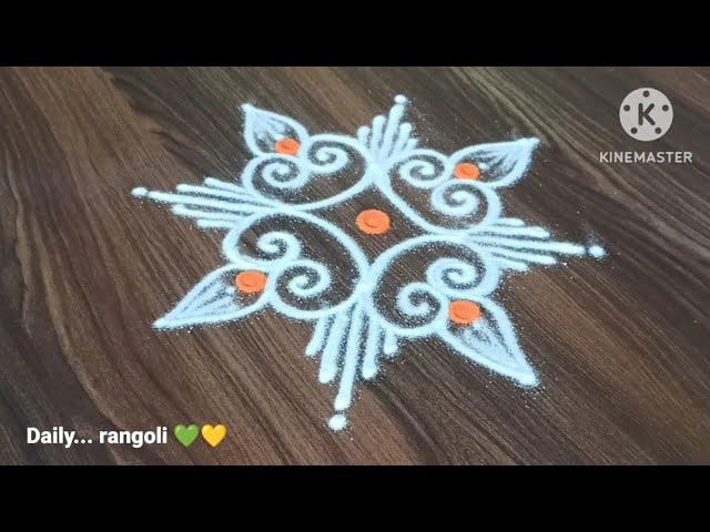 easy rangoli design / simple rangoli design easy / daily rangoli design easy 