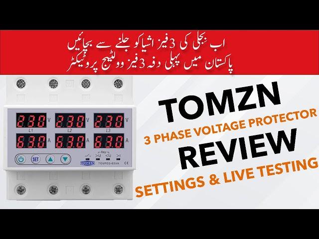 Three Phase Voltage Protector REVIEW AND SETTINGS