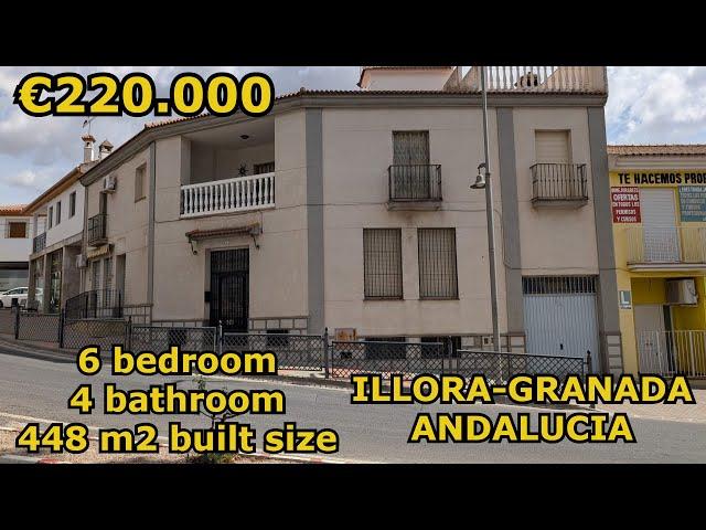 €220.000- LARGE TOWNHOUSE 6 BED 4 BATH FOR SALE in ILLORA, GRANADA, ANDALUCIA, SPAIN