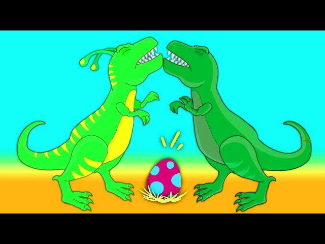 Groovy The Martian transforms into a t-rex dinosaur to save a dinosaur egg that is in danger!