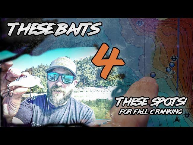 Fall Crankbait Fishing for Beginners!  Breaking Down Baits, Areas, Maps! *