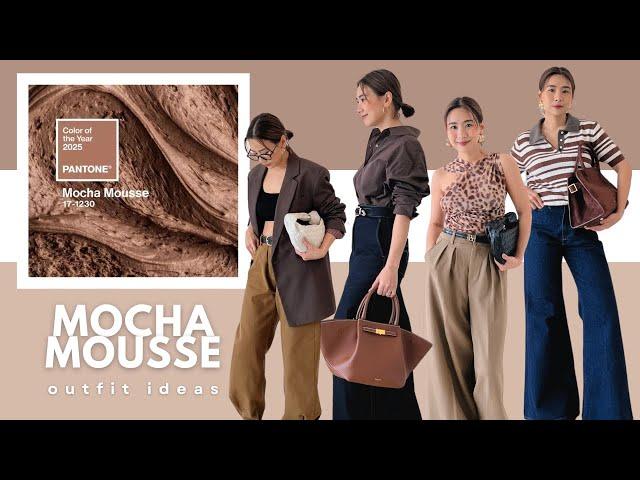 แต่งตัวตามสี Pantone 2025  Mocha Mousse  | WEARTOWORKSTYLE