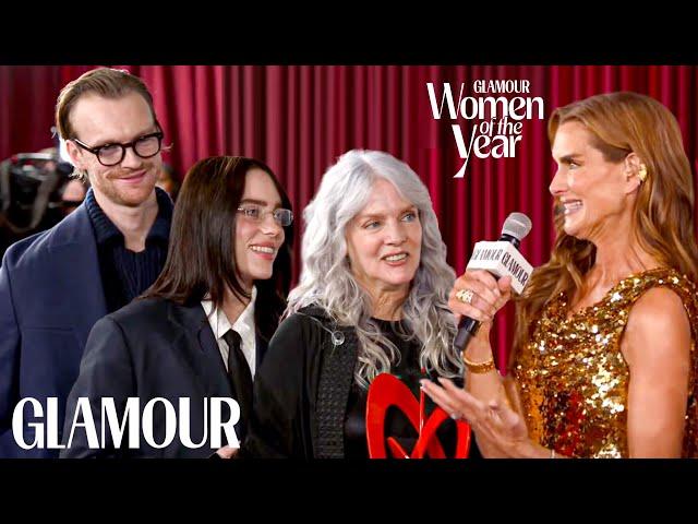 Billie Eilish, FINNEAS, Maggie Baird, Suni Lee & More at Glamour’s 2024 Women of the Year Red Carpet