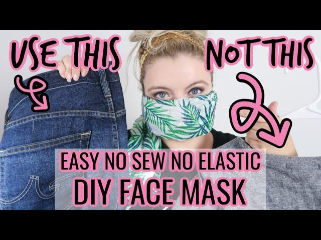 DIY NO SEW FACE MASK USING DENIM JEANS | EASY FACE MASK TUTORIAL * NO ELASTIC *