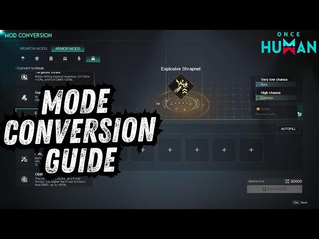 Once Human - How to Use Mode Conversion