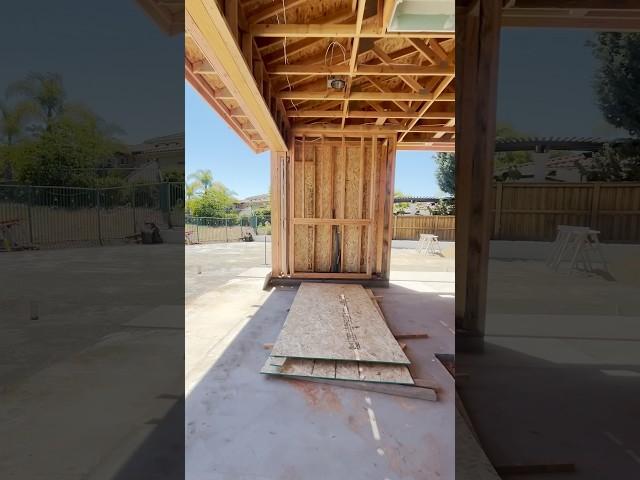 Fireplace Transformation #constructionwork #backyardprojects #framing #backyardtransformation #patio