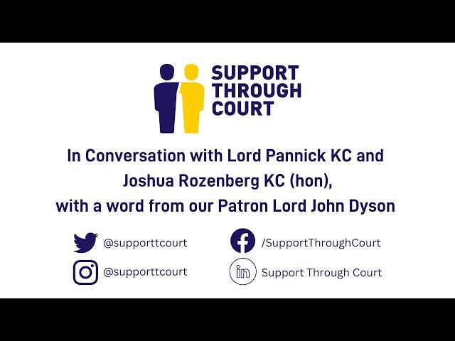 In Conversation with Lord Pannick KC, Joshua Rozenberg KC (hon) and Lord Dyson