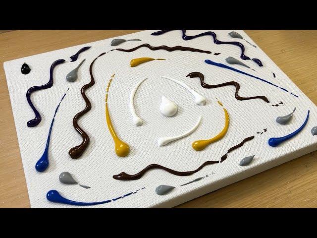 Scratch Painting Technique Using a Toothpick / Acrylic Painting