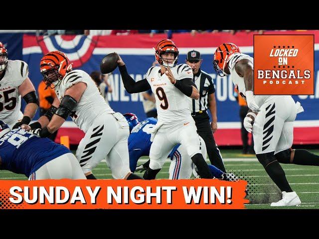 Cincinnati Bengals WIN, Beat New York Giants on Sunday Night Football