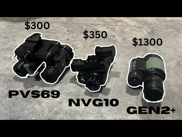 Budget Analog NV vs Budget digital night vision: PVS69 vs NVG10 vs Photonis Gen2+