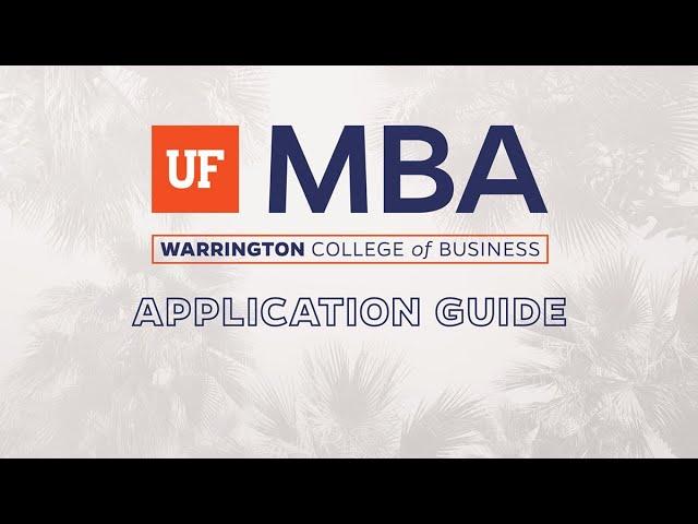 UF MBA Application Guide