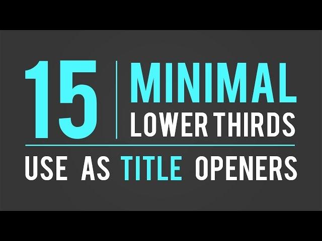 15  Lower Thirds Template | After Effects |  Free Download |