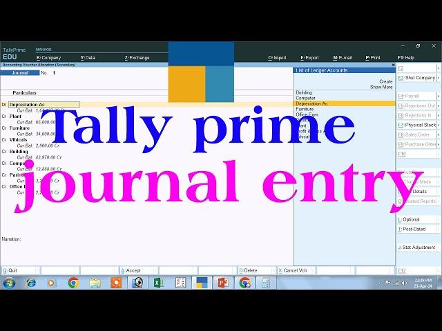 journal entry in tally prime | how to pass journal entry in tally prime | journal voucher in tally