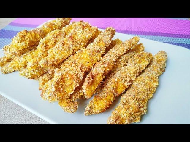 Не знаете Что Приготовить из Курицы? Приготовьте Стрипсы – равнодушных не будет!  English subtitles
