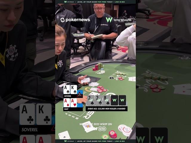  AK v AA on the $25K High Roller Bubble | #pokernews #wsop2025