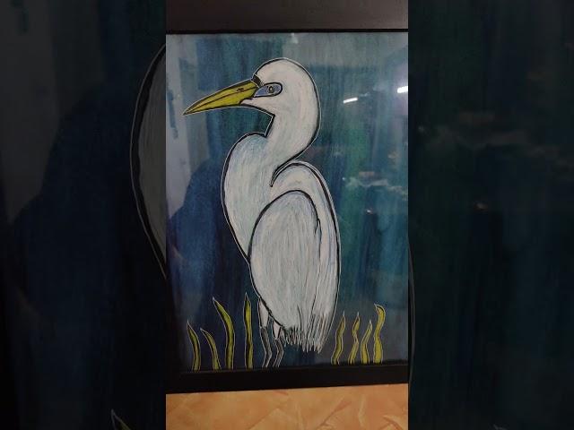Drawing of bird #drawing #watercolour #shortvideo  #shorts  #jnv