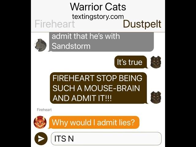 If Warrior Cats Texted… | Firestar/heart, Greystripe, Sandstorm and Dustpelt