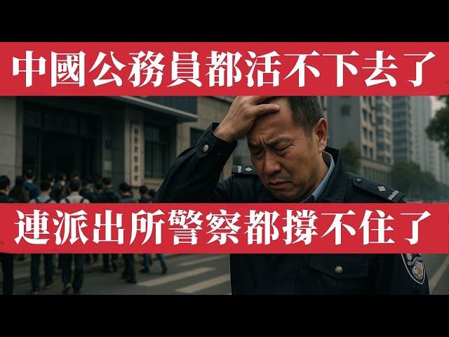 中國公務員都活不下去了！體制內集體裸辭，鐵飯碗徹底變牢籠！北京、上海、青島、廣東、浙江，公務員集體降薪潮來襲，連派出所警察都撐不住了。中國的財政危機全面引爆，2025年中國經濟全面失控！國企降薪｜通縮