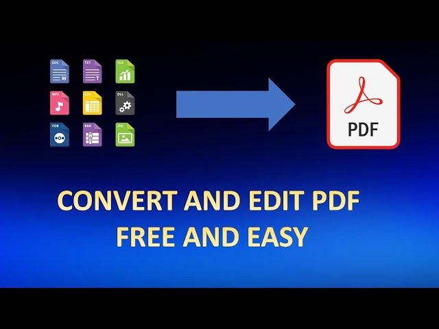 how to convert to pdf and edit for FREE and EASY