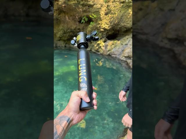 The mini refillable scuba tank  #lungtank #snorkeling #beach #underwater #fyp #ocean