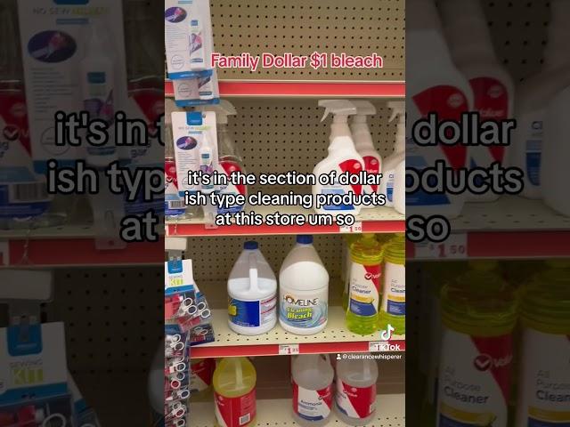 $1 bleach at Family Dollar #shopping #clearance