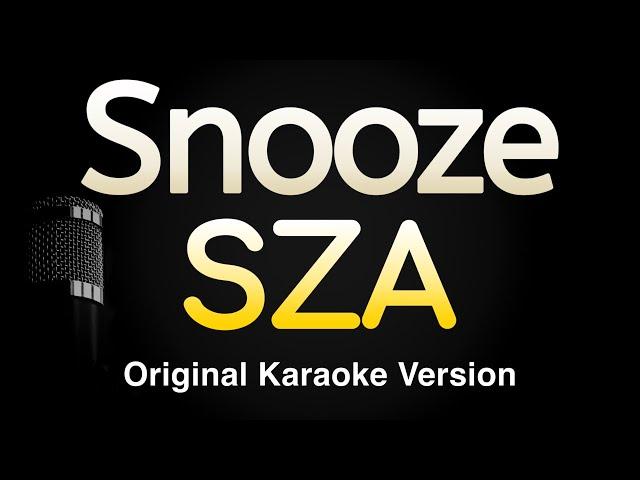 Snooze - SZA (Karaoke Songs With Lyrics - Original Key)