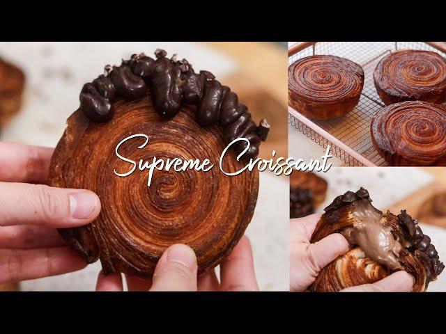 [recipe vlog] Recreating Supreme Croissant by La Fayette / New York Viral Circular Croissant