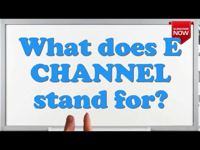 What is the full form of ECHANNEL?