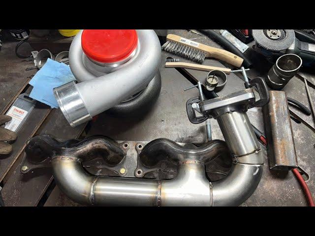 diy n54 single turbo manifold pt1