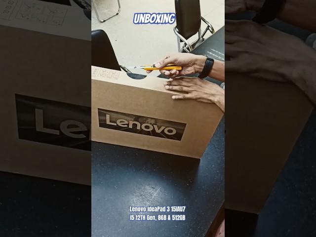 Unboxing Lenovo IdeaPad 3 15IAU7 i5 12TH Gen, 8GB Ram & 512GB SSD #unboxing #lenovolaptop #shorts