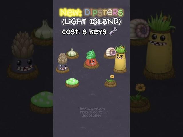 NEW: Dipsters On Light Island!  #shorts #mysingingmonsters