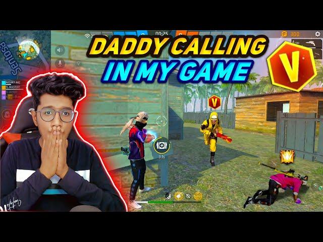 Daddy Calling In My GAME  Akshay Akz Vs Daddy Calling - Free Fire Kerala