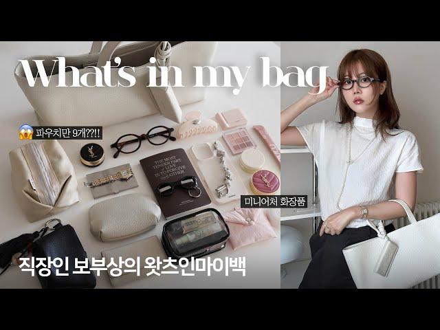 직장인 꿀템! 왓츠인마이백  효율쩌는 보부상 수납(다이소 꿀템/미니어처 화장품/아이패드 파우치/가방하울) ️예쁘고 유용한 아이템 가득 파우치만 9개?!