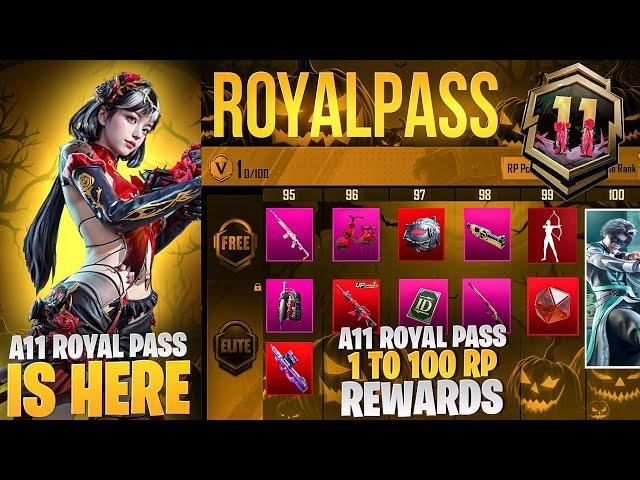 Surprise  A11 Royalpass 1 To 100 Rp 3d Rewards | Emotes And All Weapons and Outfits | Pubgm\Bgmi