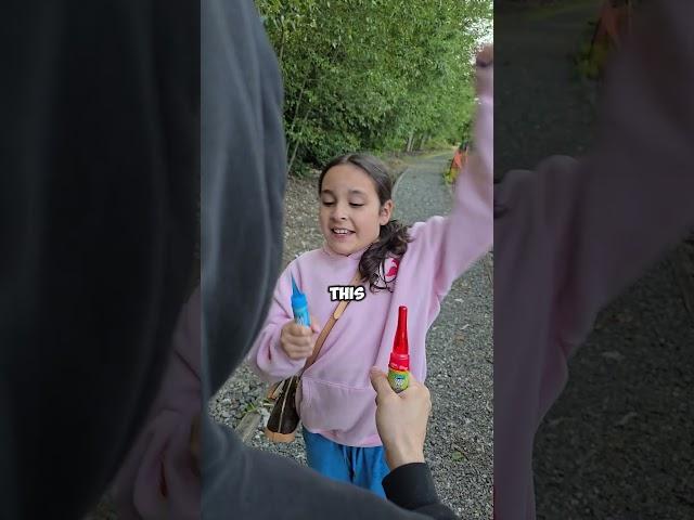 She has a push pop knife #funny #shorts