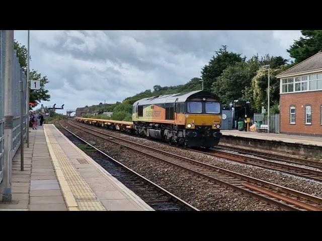 Colas Rail 66849 working 6C20 Goonbarrow Jn to Westbury Down T.C. through Dawlish Warren13 /08/2023