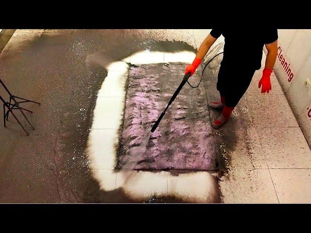 Extremely rotten incredible dirty carpet cleaning satisfying ASMR