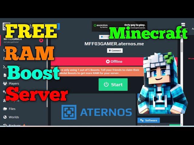 FREE RAM Boost for Minecraft Servers with Aternos