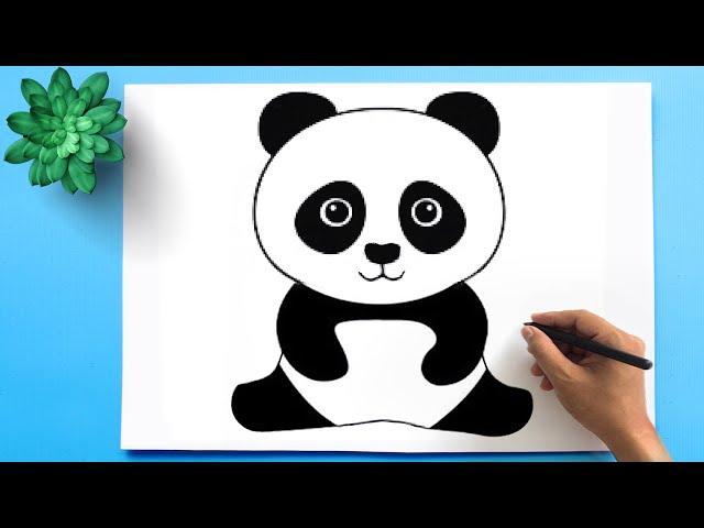 How to draw a Panda  Easy Panda Drawing