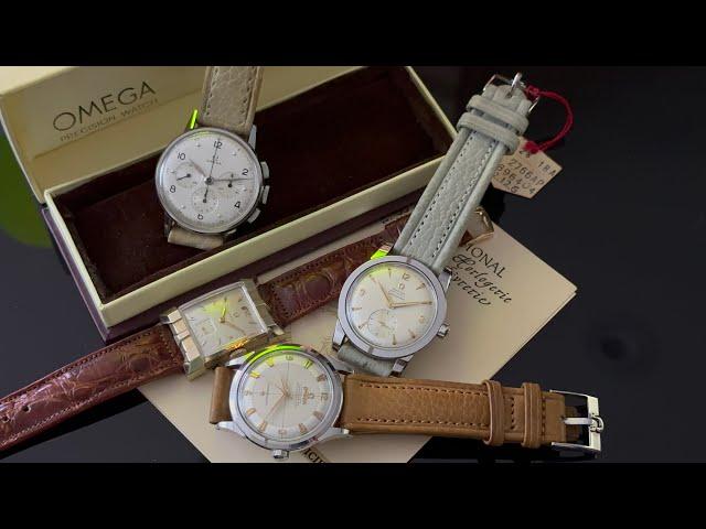 1940s - 1950s New Old Stock Omega Seamaster, Constellation, Dress watch, and Chronograph