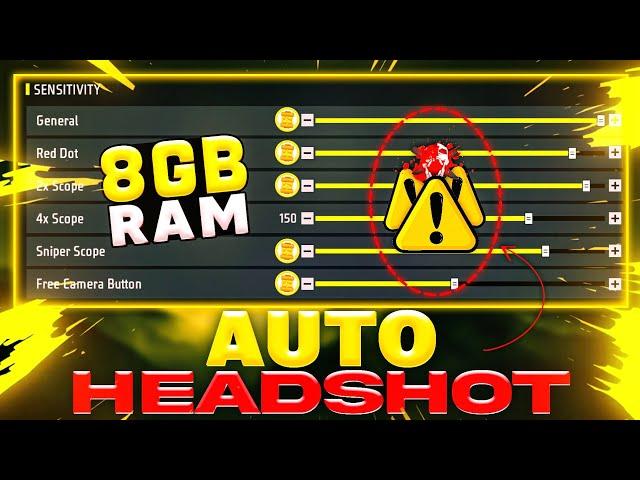 BEST SENSITIVITY For 99% Headshot Rate ️8GB Ram All Devices || Free Fire Max