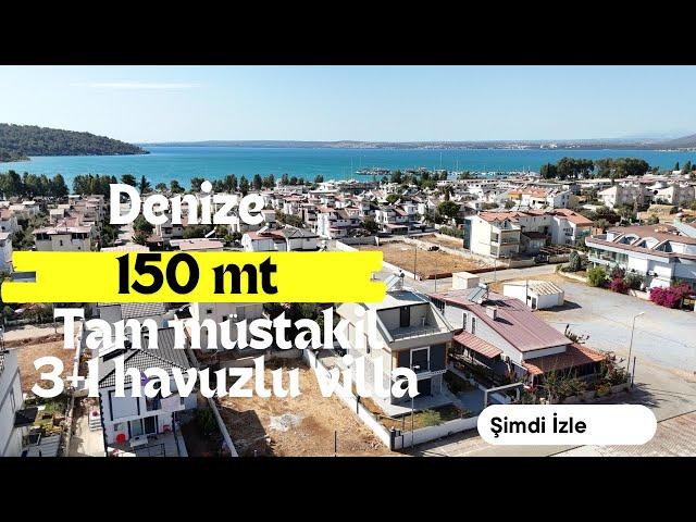 Didim Akbük’te Denize 150 mt merkezi konum Tam müstakil havuzlu otoparklı#yenivillaturu#satilikvilla