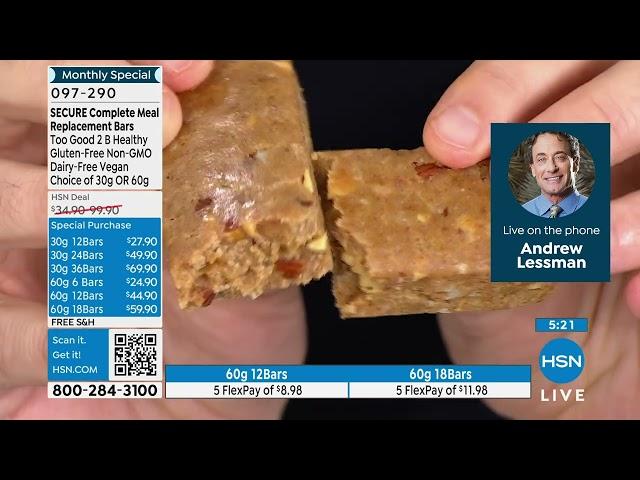 Secure Complete Meal Replacement Bars  12count
