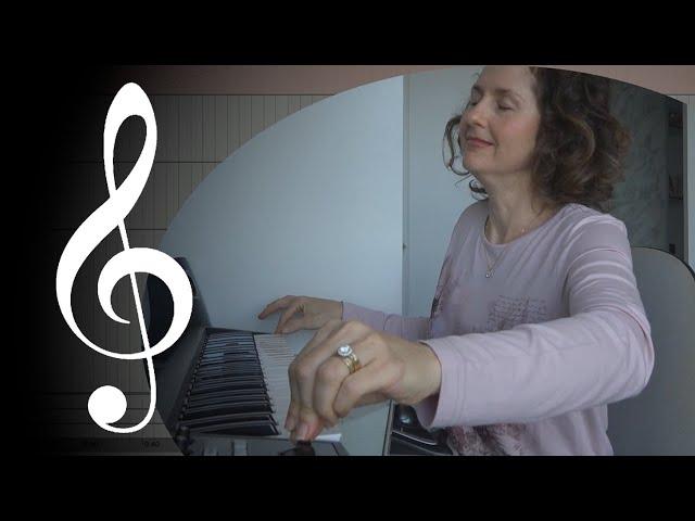 Diana plays the piano